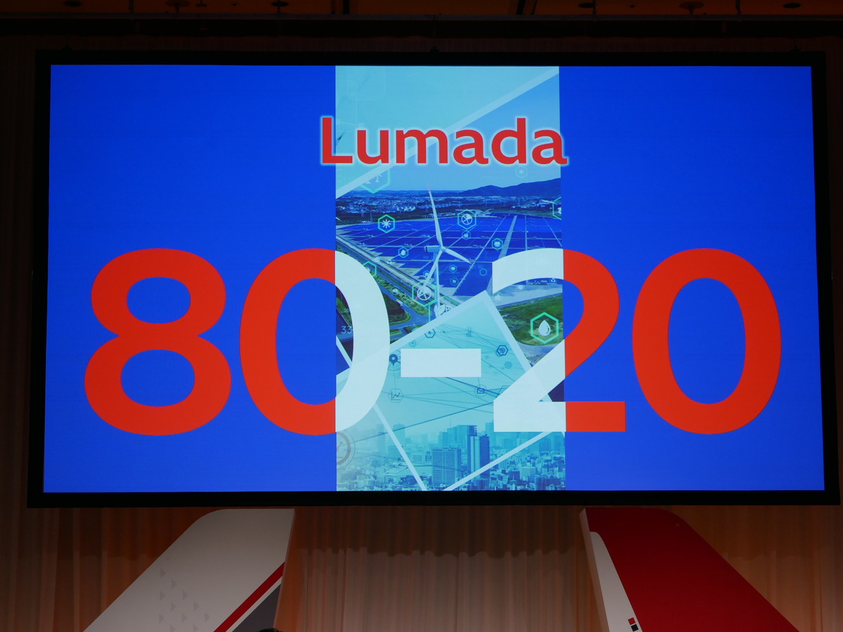 「Lumada80-20」については野心的な目標と位置づけた