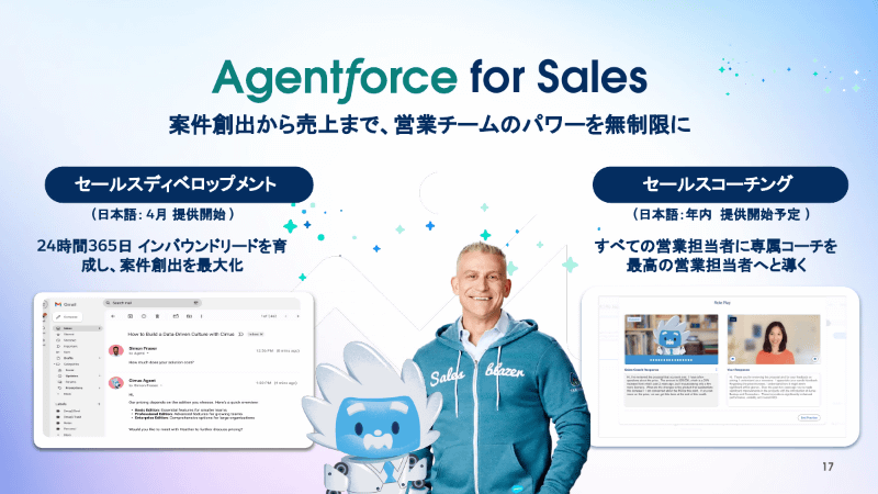 「Agentforceセールスディベロップメント」と「Agentforceセールスコーチング」