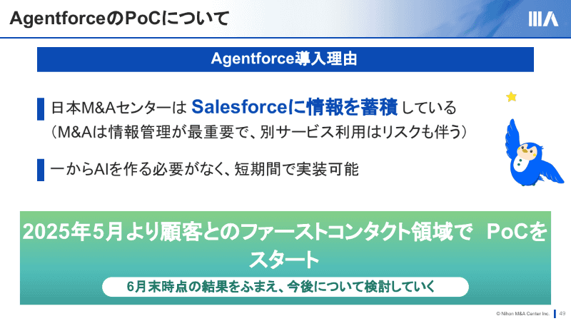 AgentforceのPoCを5月から実施