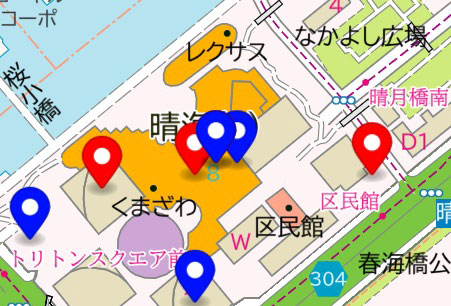 レコードの条件によるマーカーの色分け