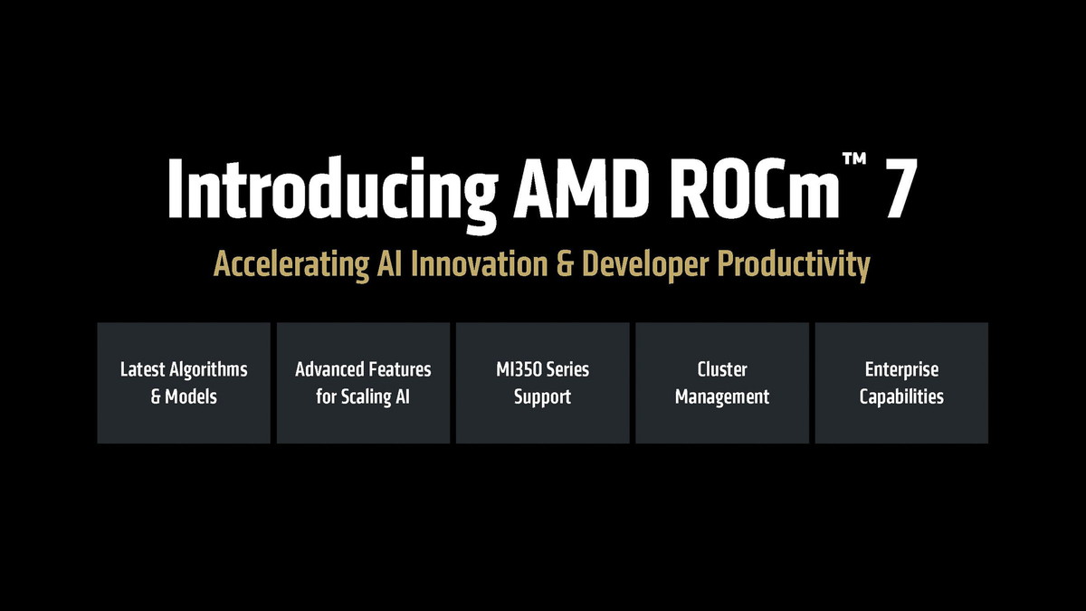 新しいROCm 7を発表