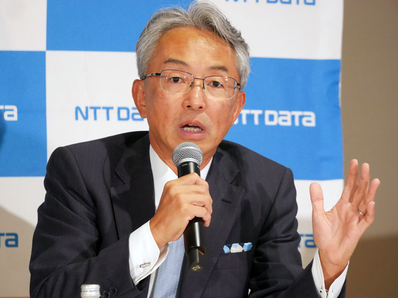 NTTデータグループ 代表取締役社長の佐々木裕氏