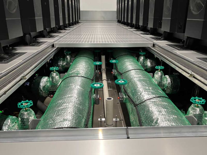 高負荷エリア床下配管