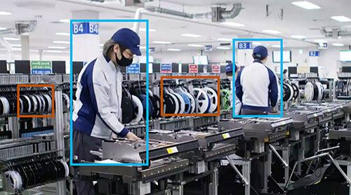 生産ラインでのセンシングイメージ