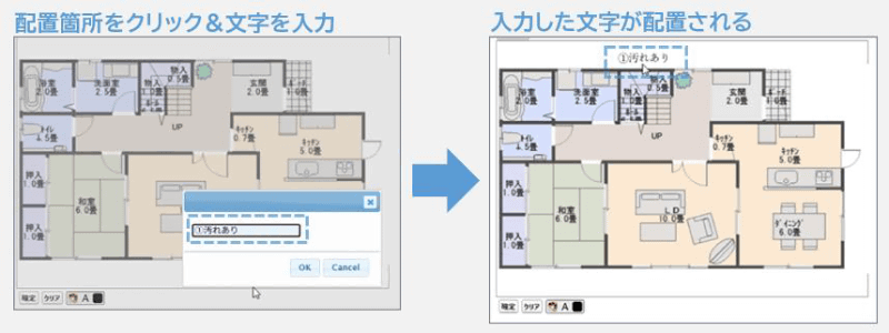 手書き項目に文字列の配置機能を追加