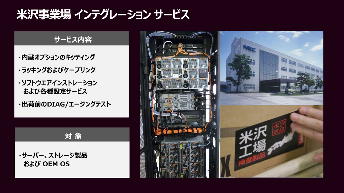 米沢事業場 インテグレーションサービス