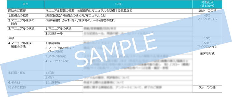 カリキュラム例