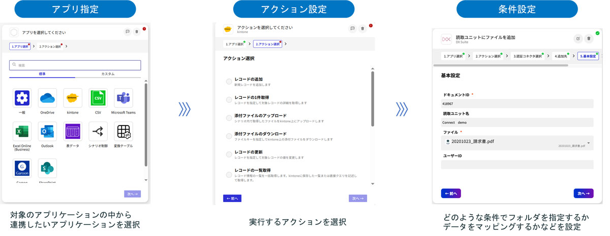 連携コネクタ画面イメージ