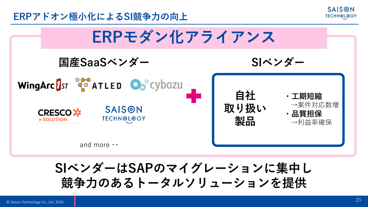 SIerにも採用してもらう考え