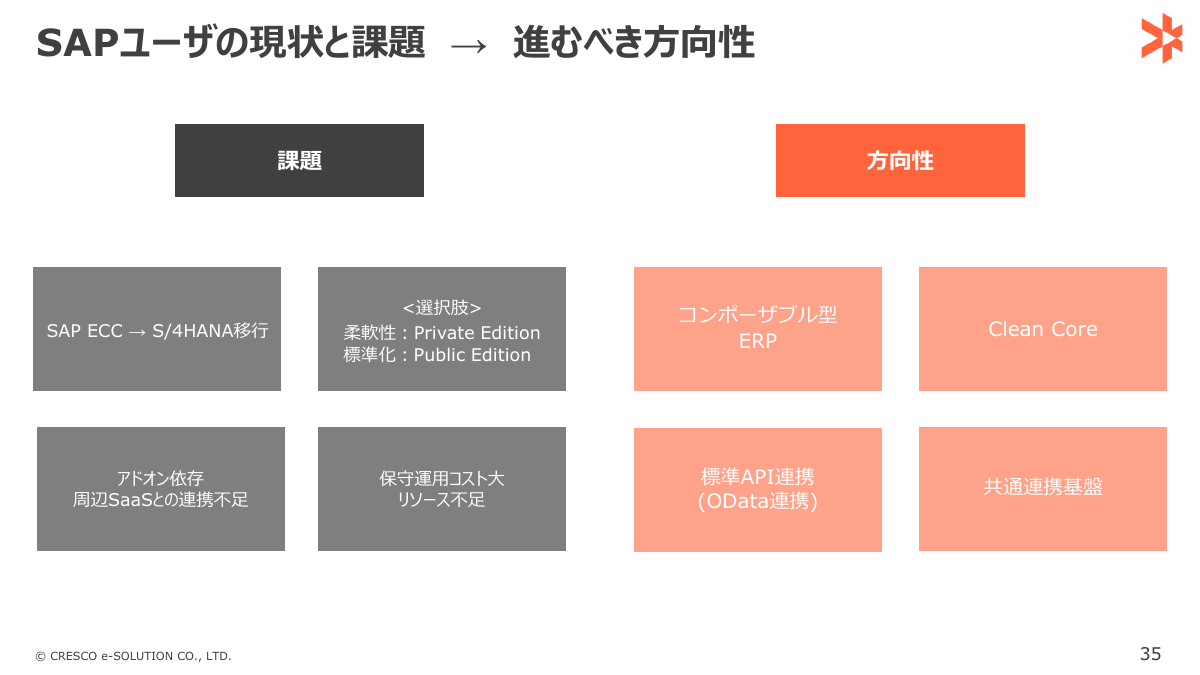 SAPユーザーの現状と課題、進むべき方向性