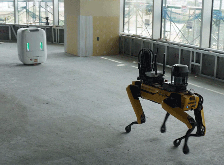 四足歩行ロボット「Spot」による建設現場の巡回作業（実証実験より）