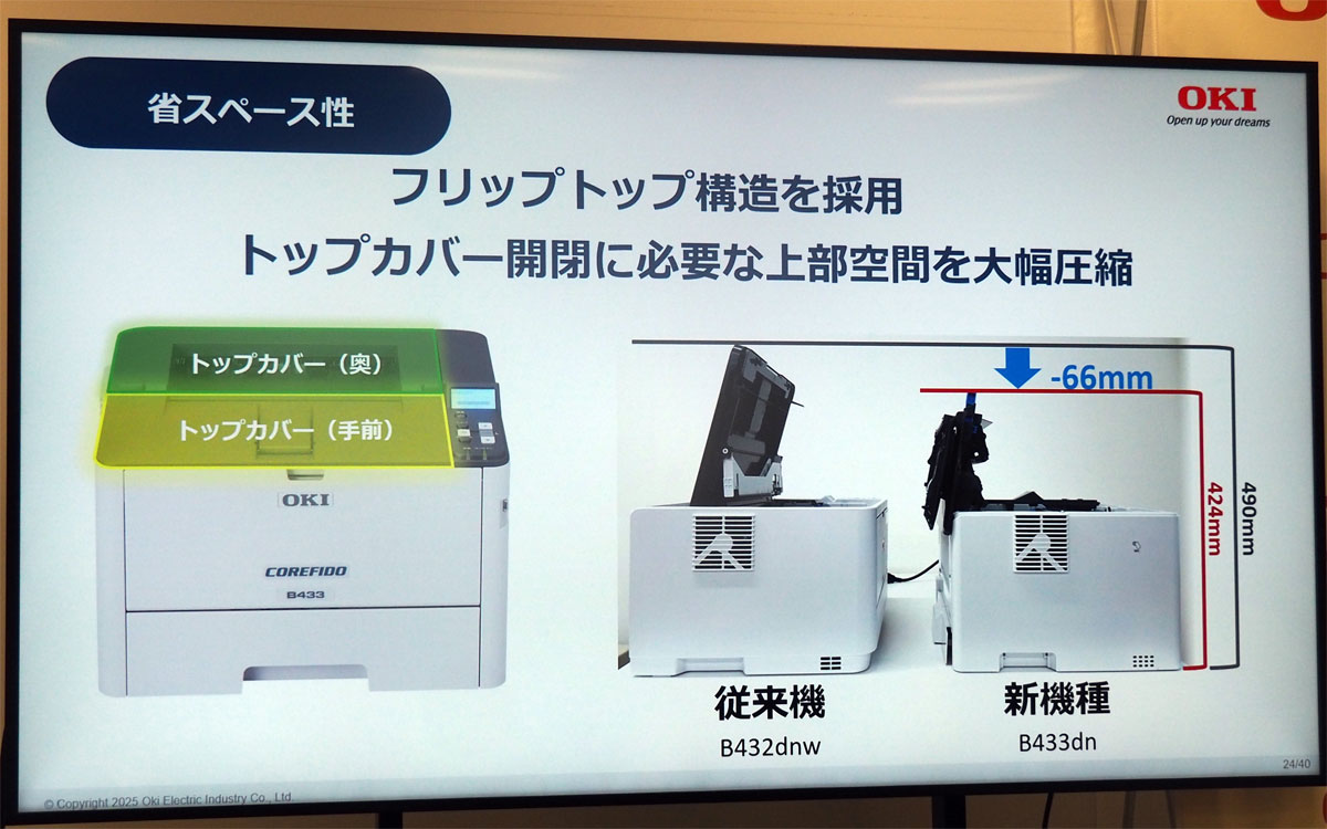 省スペース性を強化