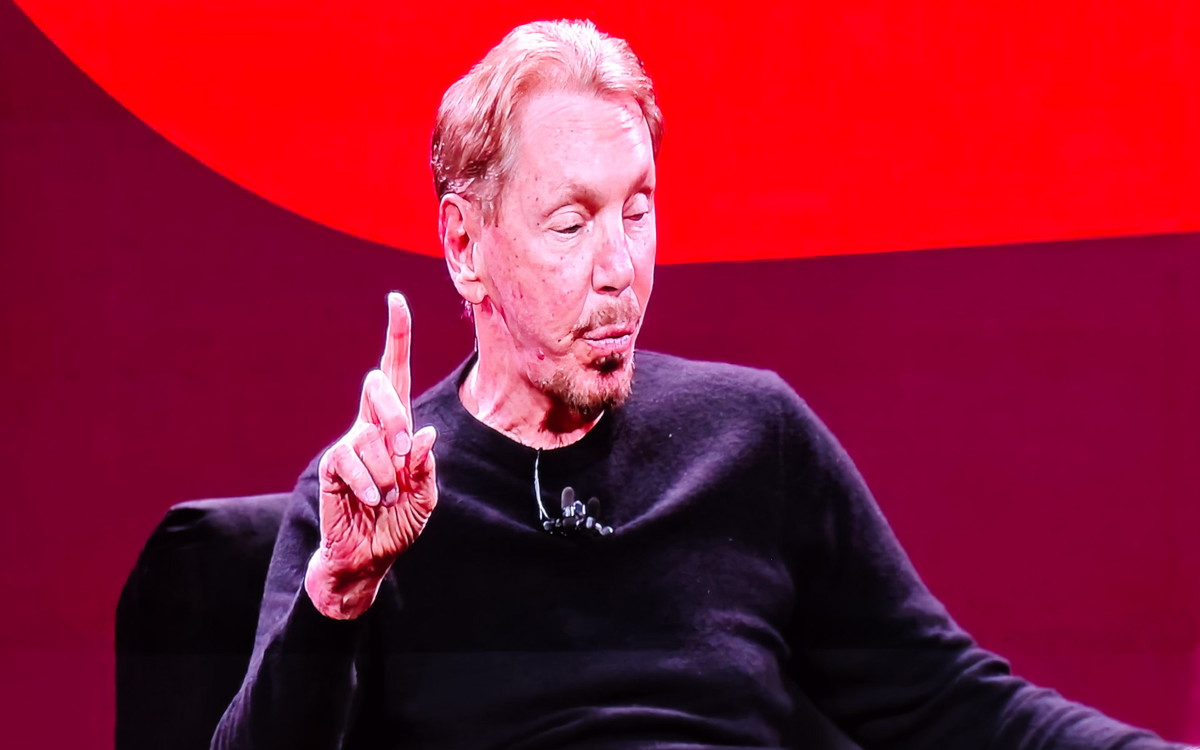 Oracleの会長兼CTO（最高技術責任者）、ラリー・エリソン氏。いつものラリー節が炸裂した