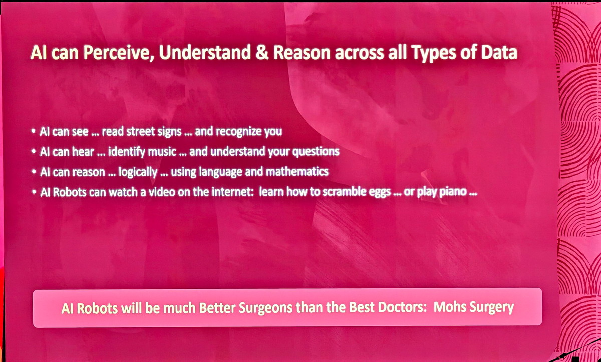 AIは認知し、それを基に判断し、ロボットも構築できるとエリソン氏