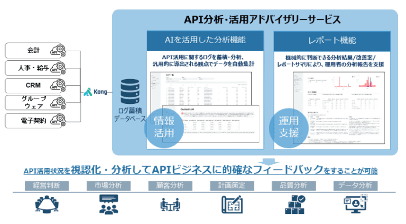 「API分析・活用アドバイザリーサービス」の提供イメージ