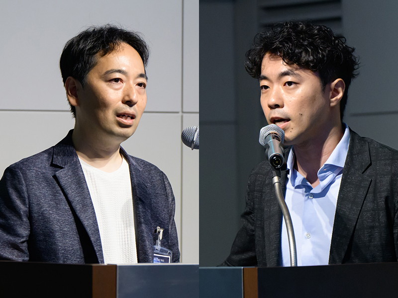 左：BIPROGY株式会社 市場開発本部データ&AI技術部 部長 脇森浩志氏<BR>右：EAGLYS株式会社 代表取締役社長/CEO 今林広樹氏