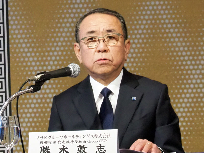 アサヒグループホールディングス株式会社 取締役兼代表執行役社長 Group CEOの勝木敦志氏