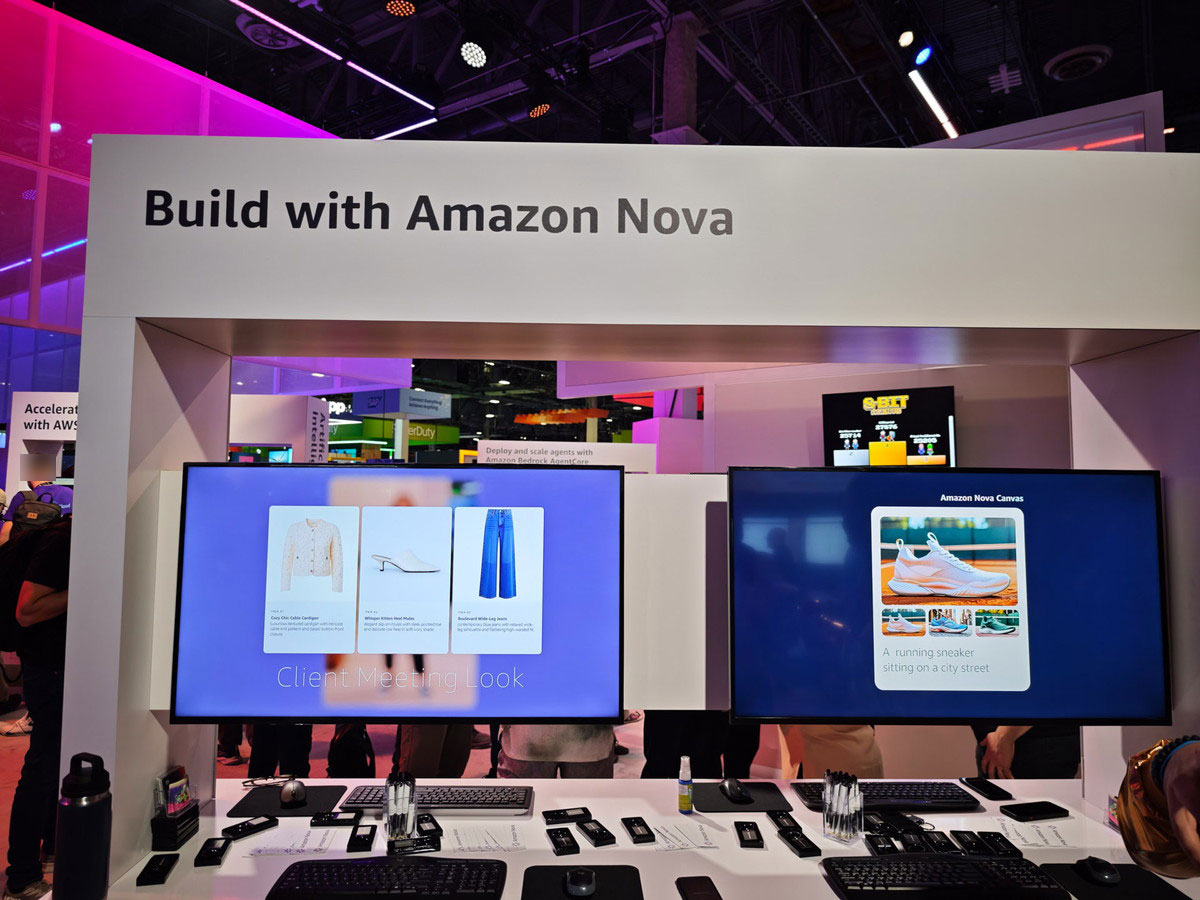 re:Invent 2025のブースでデモされていたAmazon Nova。今回はその後継となるAmazon Nova 2が発表された