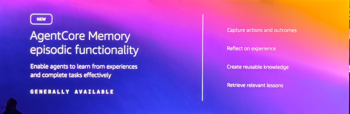 AgentCore Memory episodic functionality