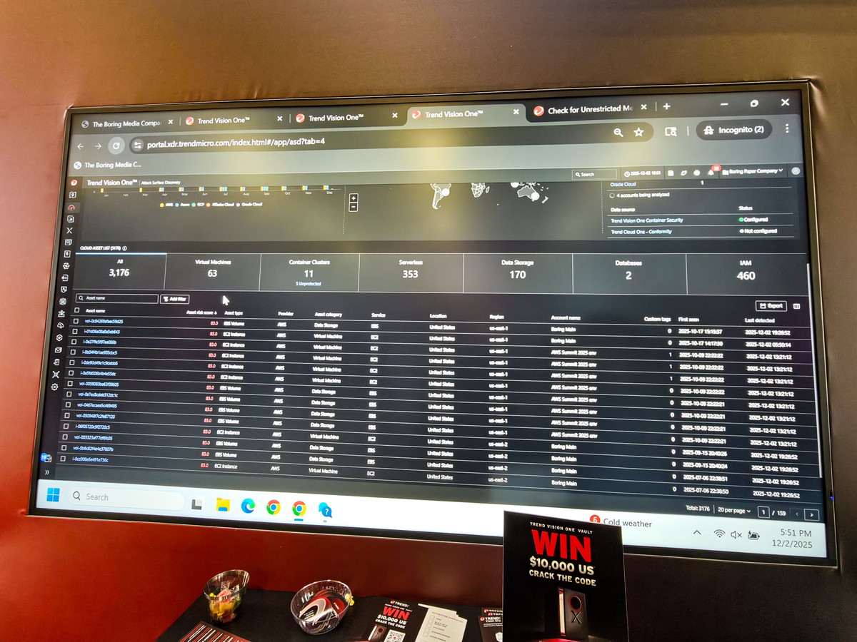 Trend Vision OneのAIセキュリティ機能デモ。AIのリスクをスコア化して表示することが可能に