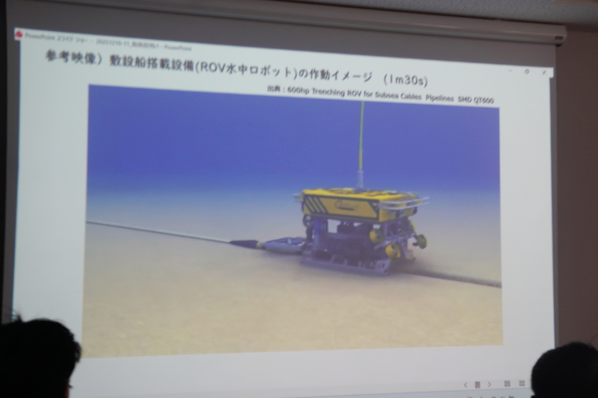 ROVによる埋設作業のイメージ動画