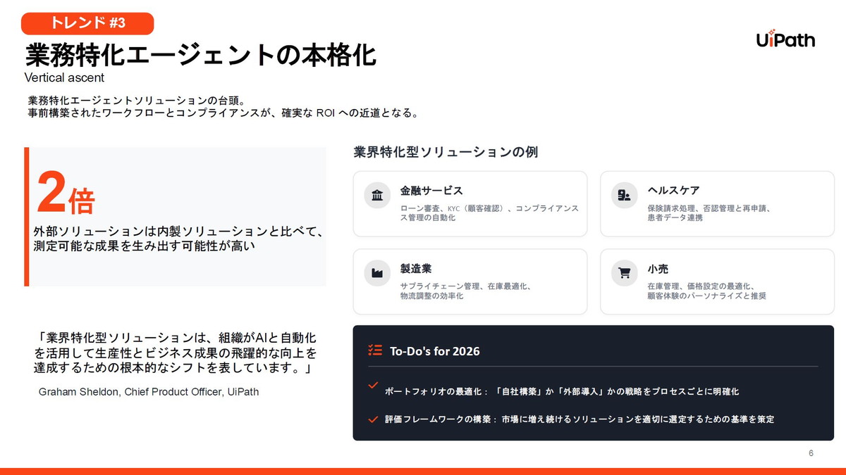 業種特化エージェントの本格化