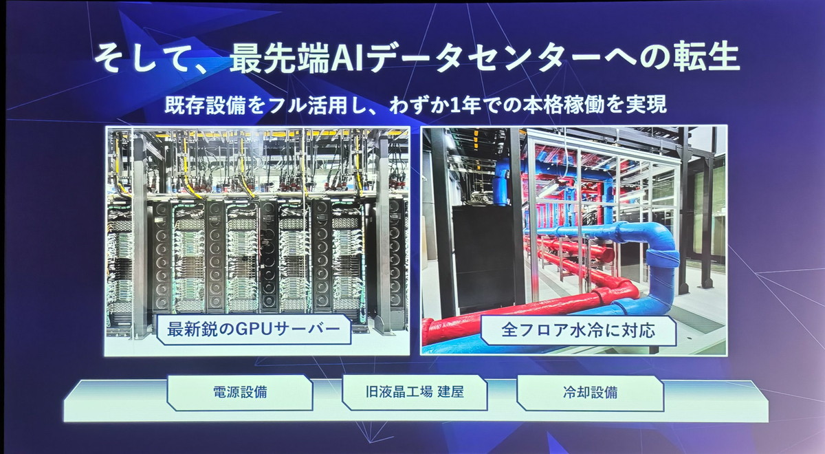 第10世代の液晶カラーフィルターを製造していた工場からデータセンターへと華麗なジョブチェンジを果たした