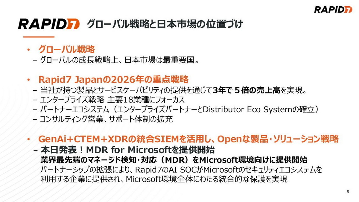 グローバル戦略と日本市場の位置づけ