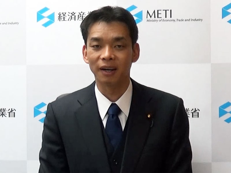 ビデオメッセージを寄せた経済産業副大臣の井野俊郎氏