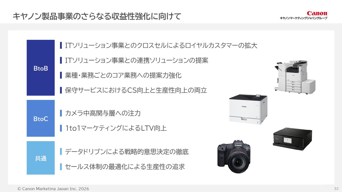 キヤノン製品事業のさらなる収益性強化に向けて