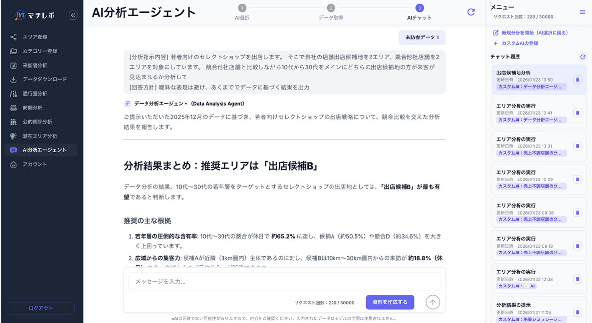 ステップ3：AIチャット