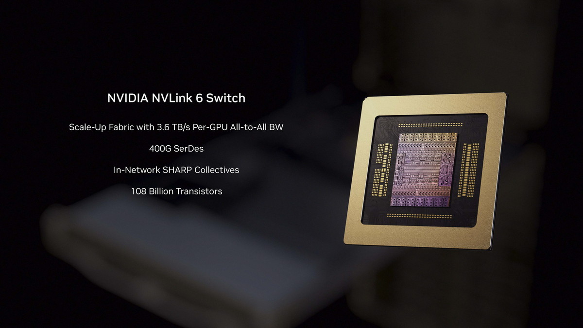 第6世代のNVLink Switchの概要（出典：NVIDIA AI Networking、NVIDIA）