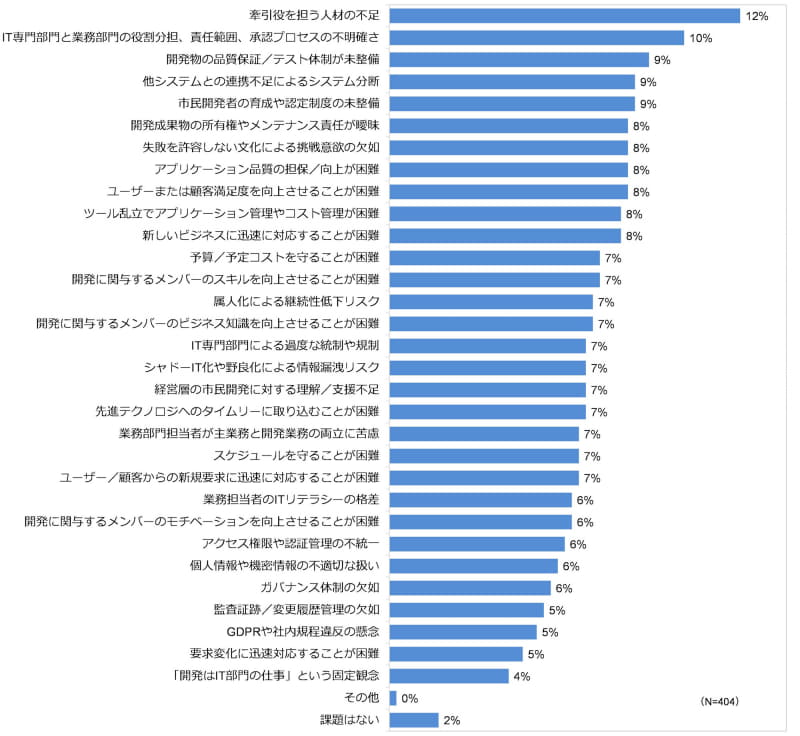 市民開発の課題