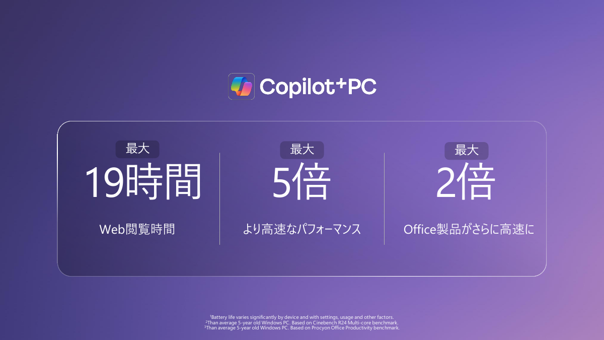 5年前のPCと比べたパフォーマンスなど