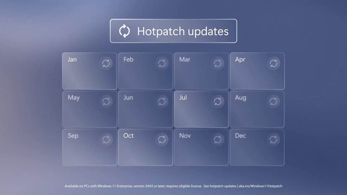 デモ動画より：Hotpatch updates（ホットパッチ更新）