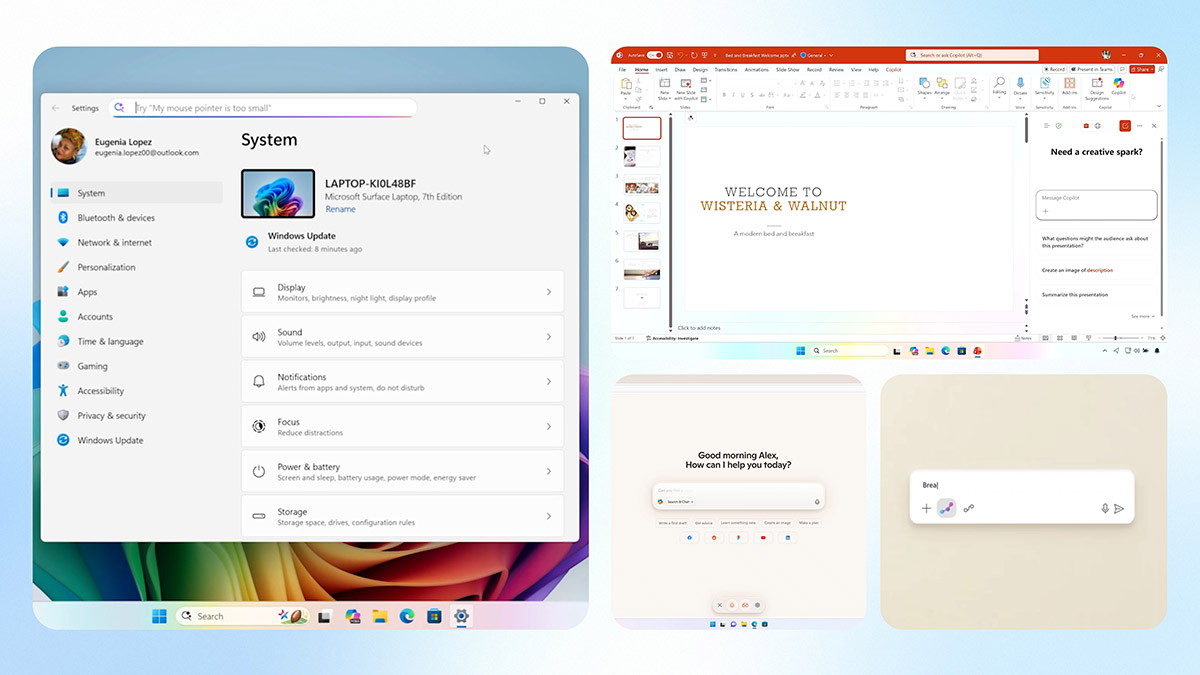 Windows 11の設定画面やMicrosoft 365のAI機能