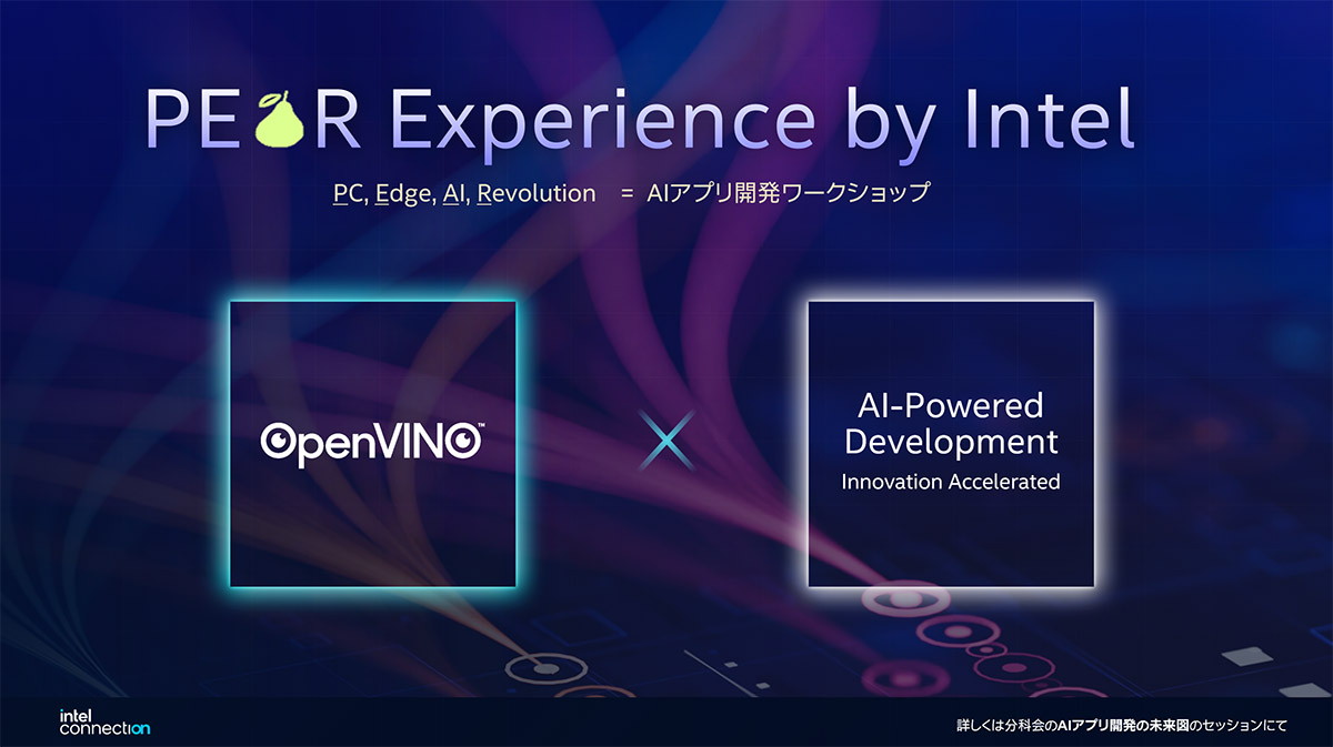 AI時代のアプリ開発ワークショップ「PEAR Experience by Intel」