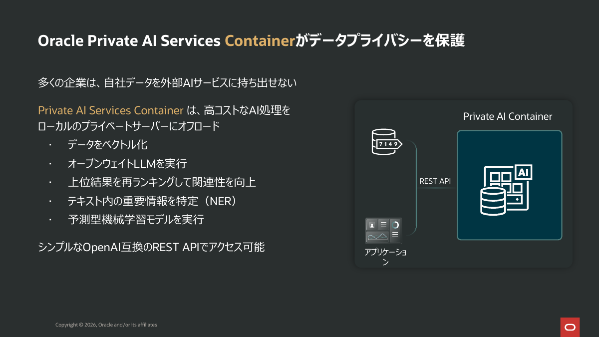 Oracle Private AI Services Container