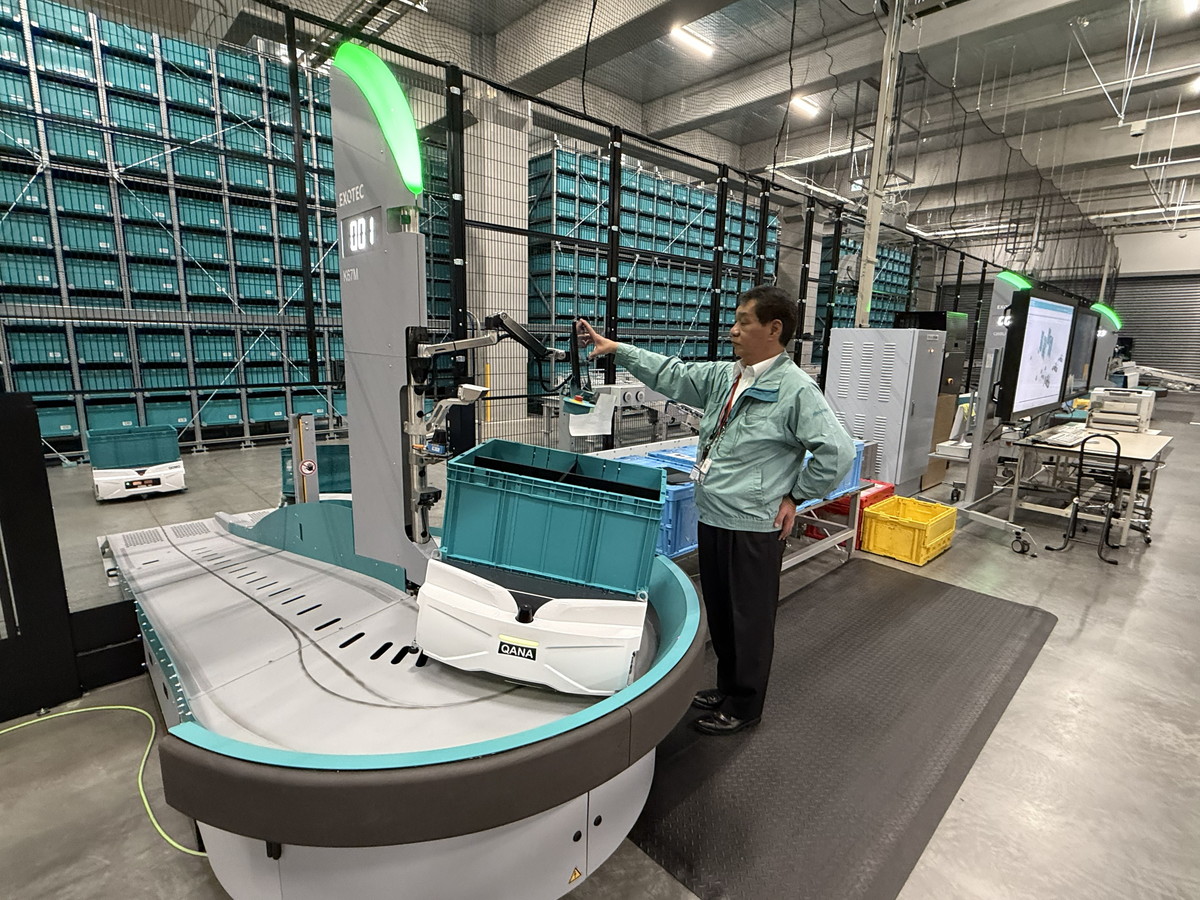 NECフィールディング相模原テクニカルセンターに導入した自動倉庫システム「Skypod」