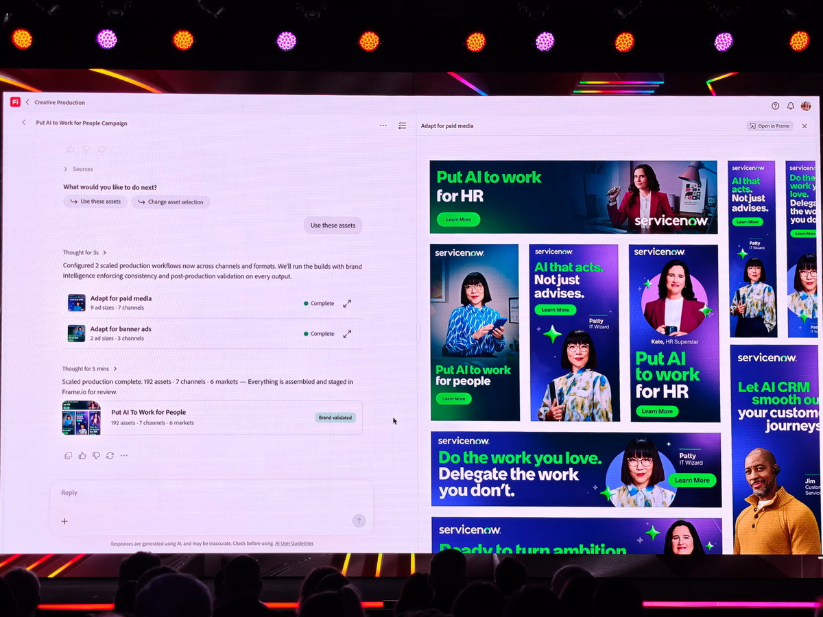 GenStudioを利用してServiceNowの広告バナーを自動で大量生成しているところ