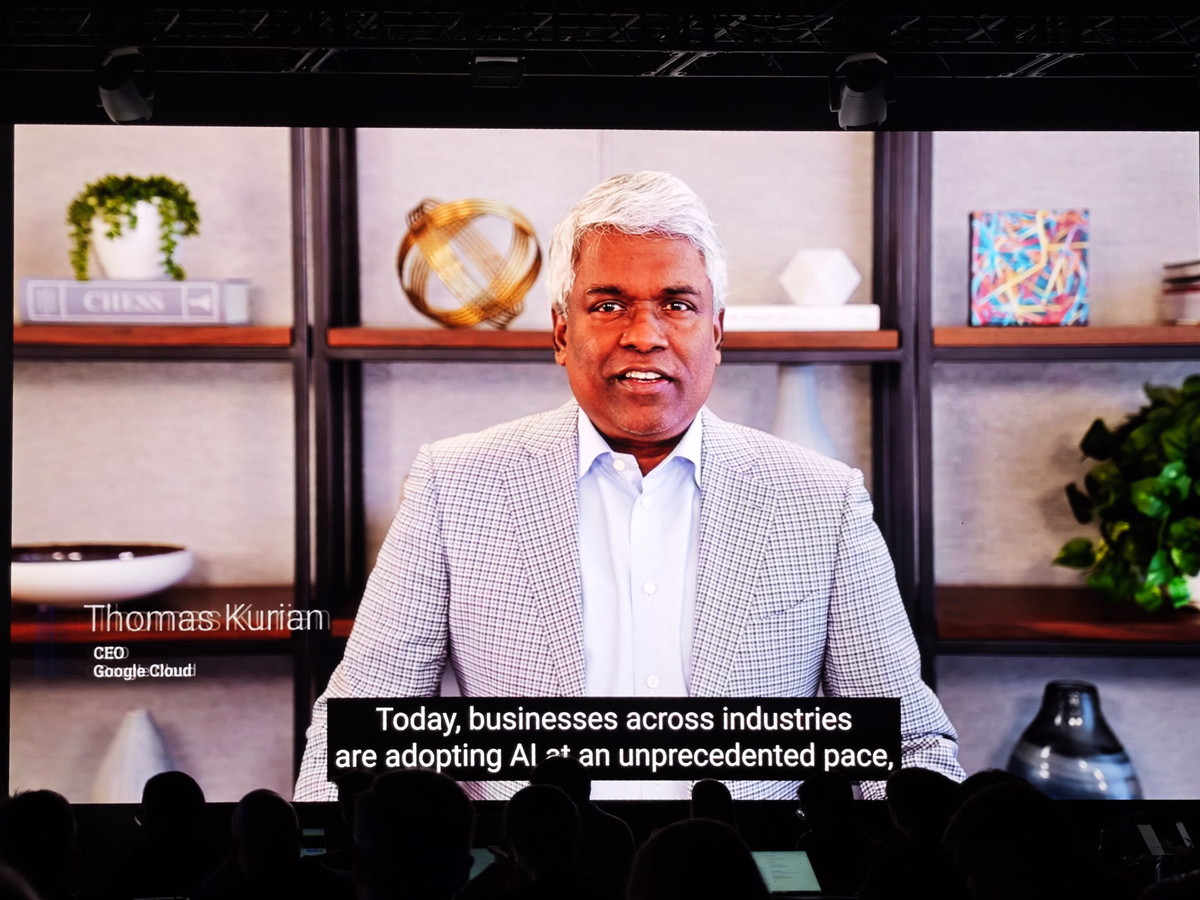 ビデオで出演したGoogle Cloud CEO トーマス・クリアン氏