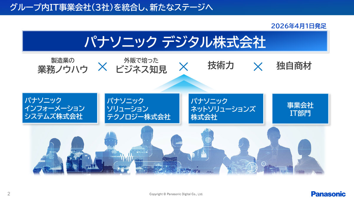 グループ内IT事業会社（3社）を統合