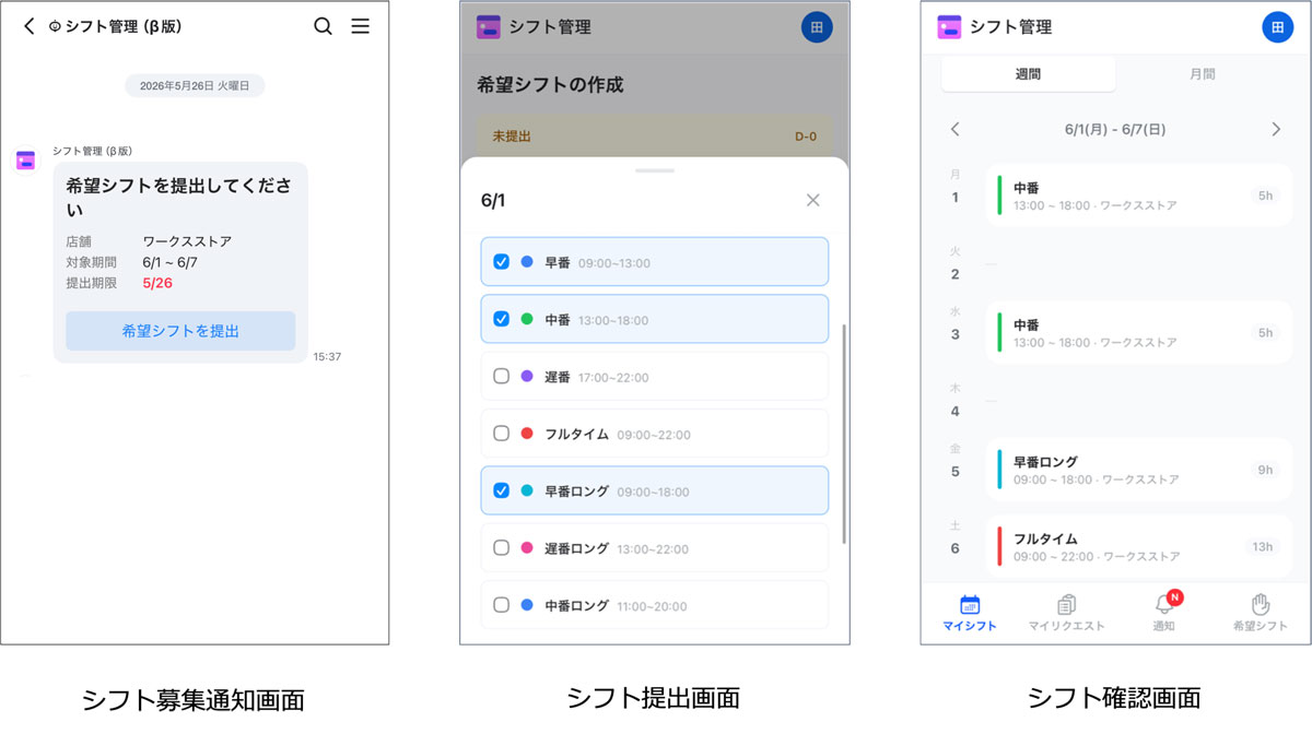 スタッフ向け画面イメージ