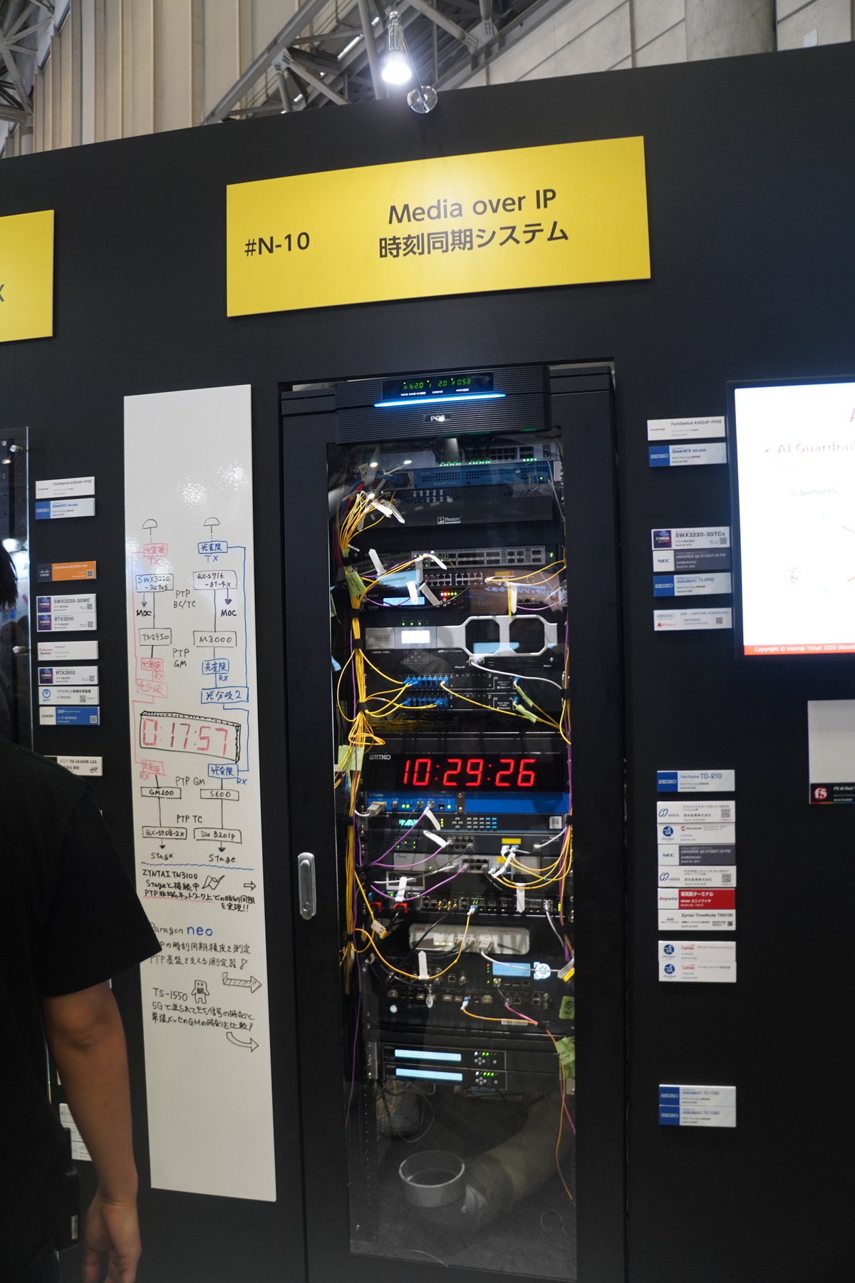 ラックN-10：Media over IP 時刻同期システム