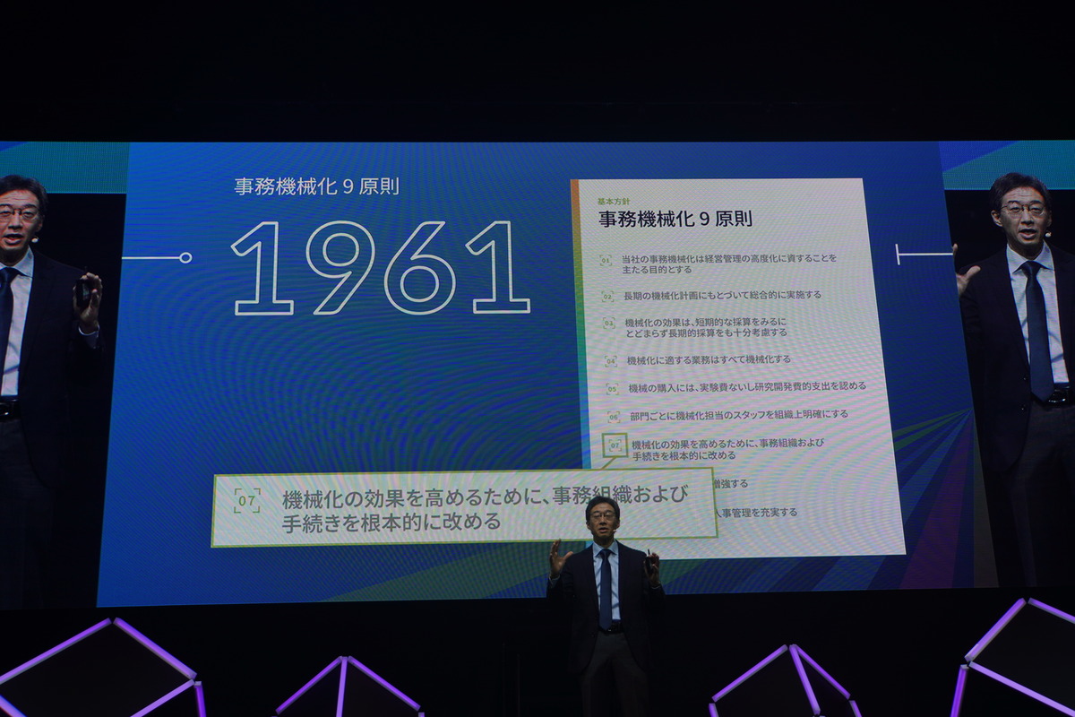 1961年に定めた「事務機械化9原則」