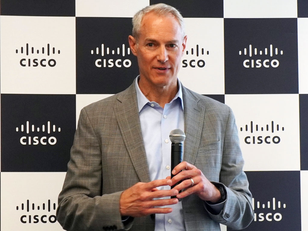 米Cisco Systemsのブリンク・サンダース（Brink Sanders）氏（シニアバイスプレジデント グローバル ネットワーキング セールス）