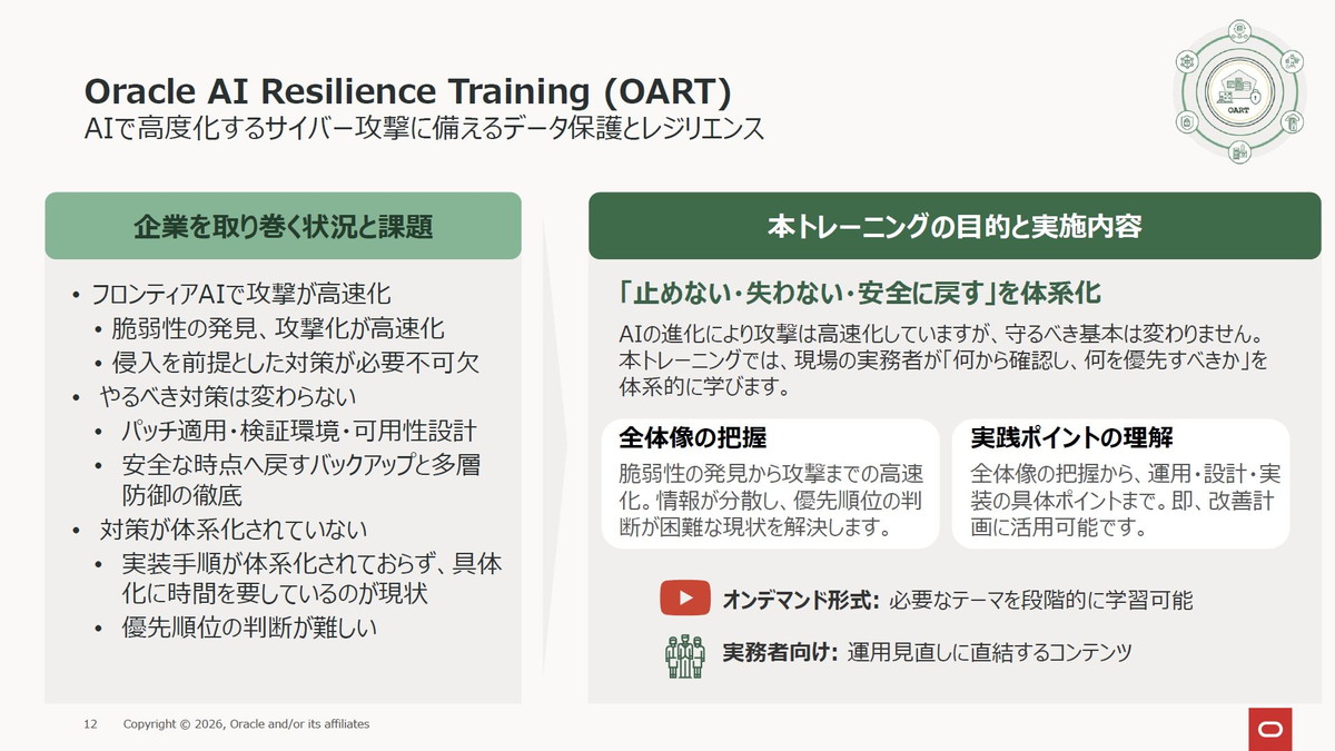 Oracle AI Resilience Training（OART）