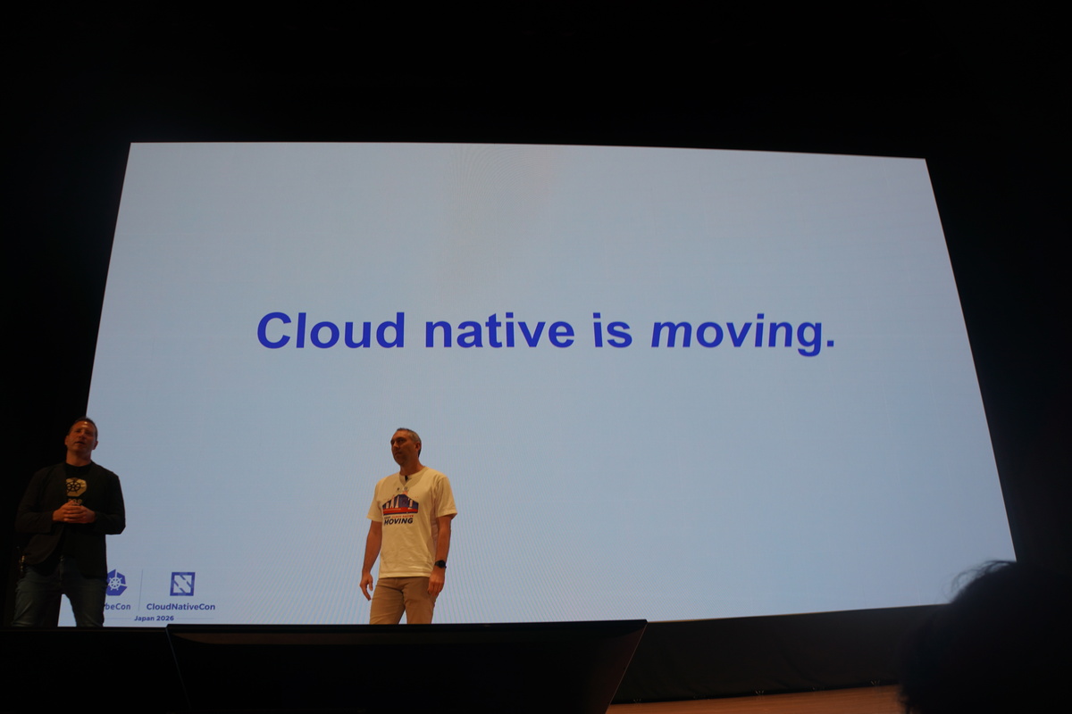 「Cloud native is moving（クラウドネイティブは前進している）」