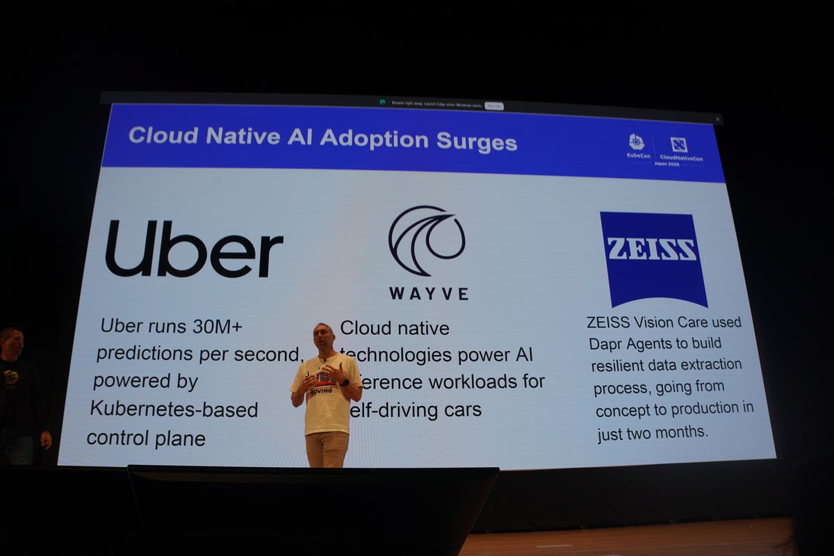 Kubecon + CloudNativeCon Europe 2026における、AI関連の事例発表の例