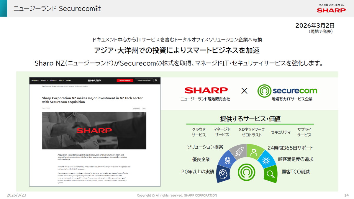 アジア・大洋州での投資によりスマートビジネスを加速